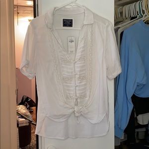 Abercrombie lace button up shirt